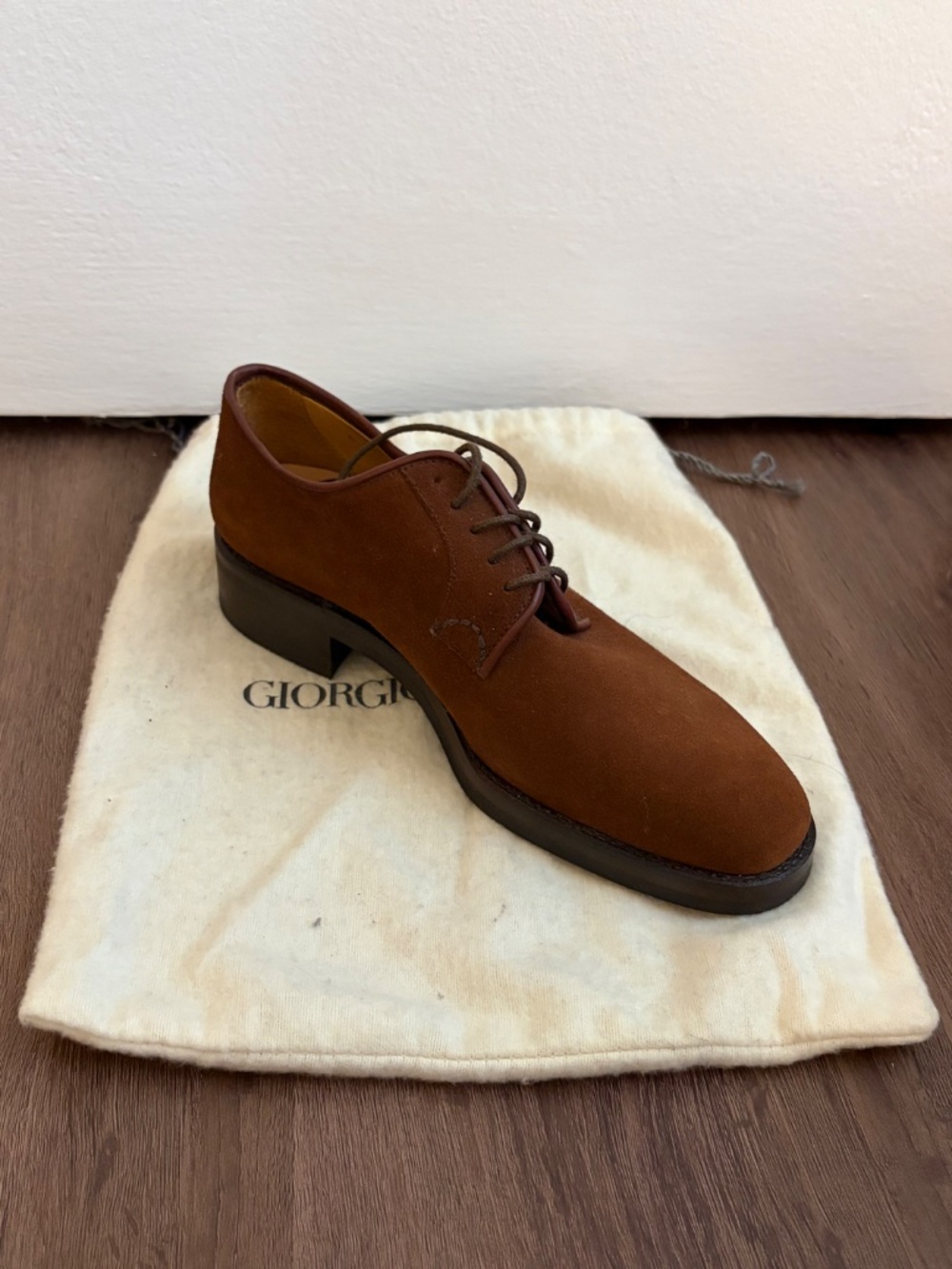 Giorgio Armani Brown Suede Derby Oxford shoes Women's US 6 / EU 36.5 - Picture 7 of 14